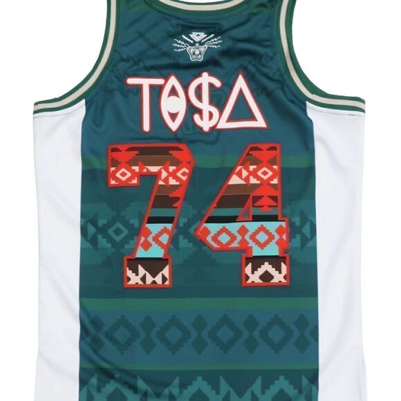 Headgear Classics TISA Tribal Basketball Jersey In Green Size 2XL NWT MSRP $110 - Picture 2 of 3